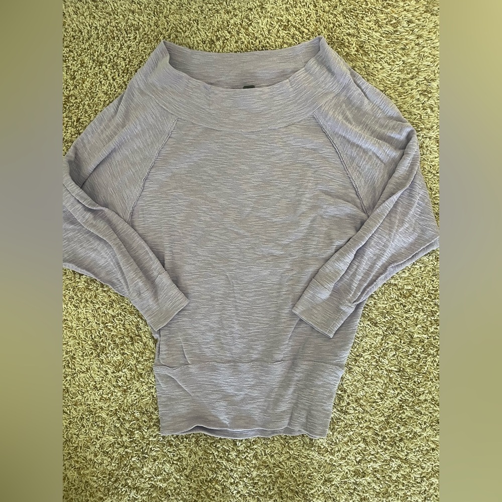 We the Free Purple Boat Neck Sweater